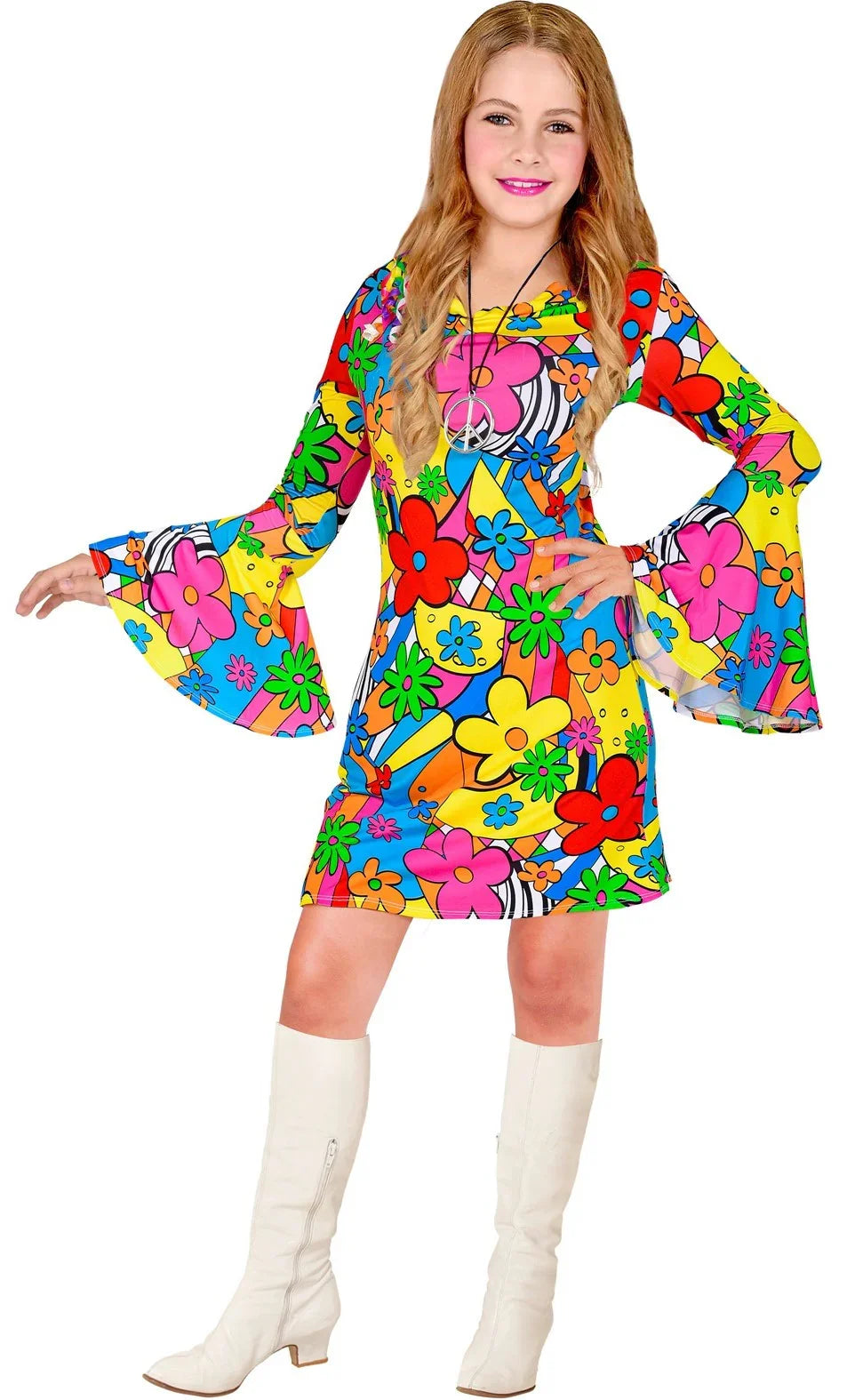 Disfraz Años 70 Estilo Hippie para Niña Hippies Infantiles Widmann